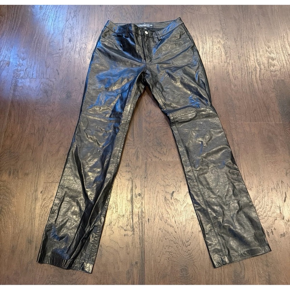GAP Y2K Leather Boot Cut Pants Womens 6